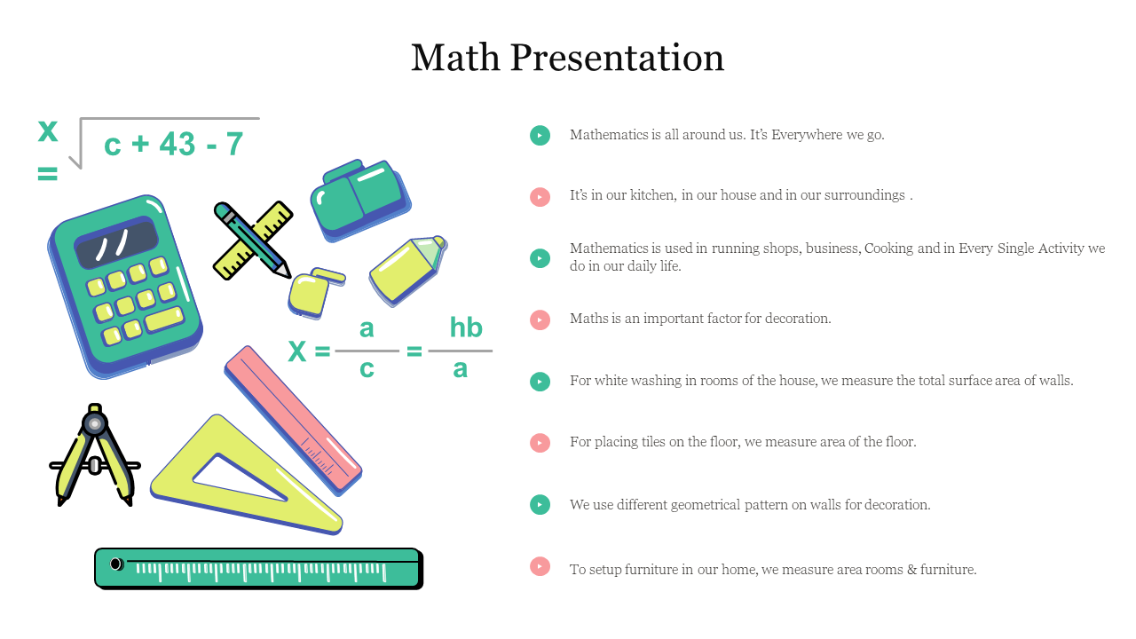 Math Presentation PowerPoint Template and Google Slides